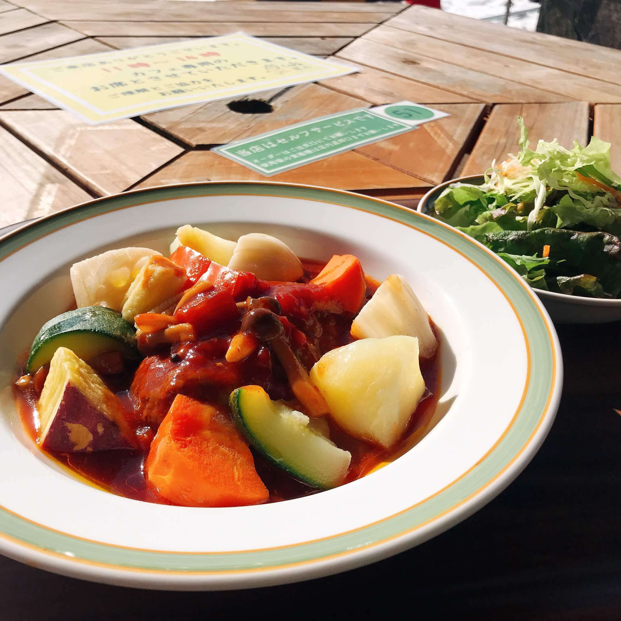 今月の昼ごはん<br>トマト煮込みハンバーグ<br>〜みゆきポークと国産牛の合い挽き肉使用～<br>（サラダ、デザート付き）